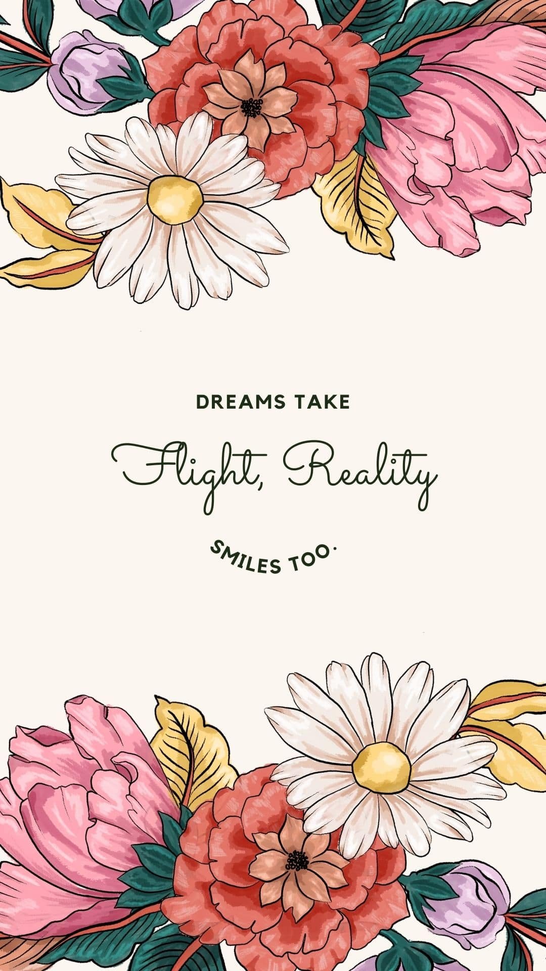 Flower Illustration Valentine's Day IPhone Wallpaper Min