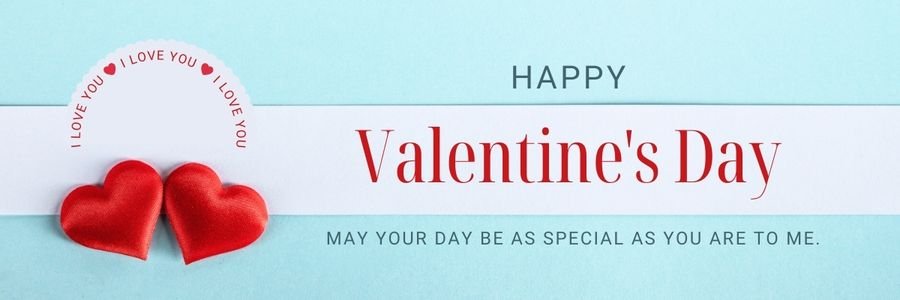 I Love You Happy Valentine's Day Cover Photo Header Banner Image With Wishes