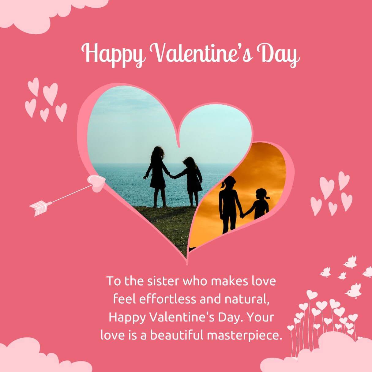 Valentines Day Wishes To Lovely Sister 2024