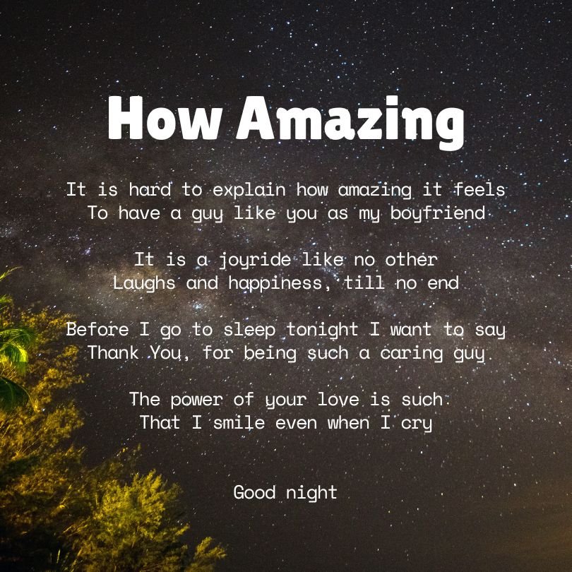Best Love Poems For Good Night For Him
