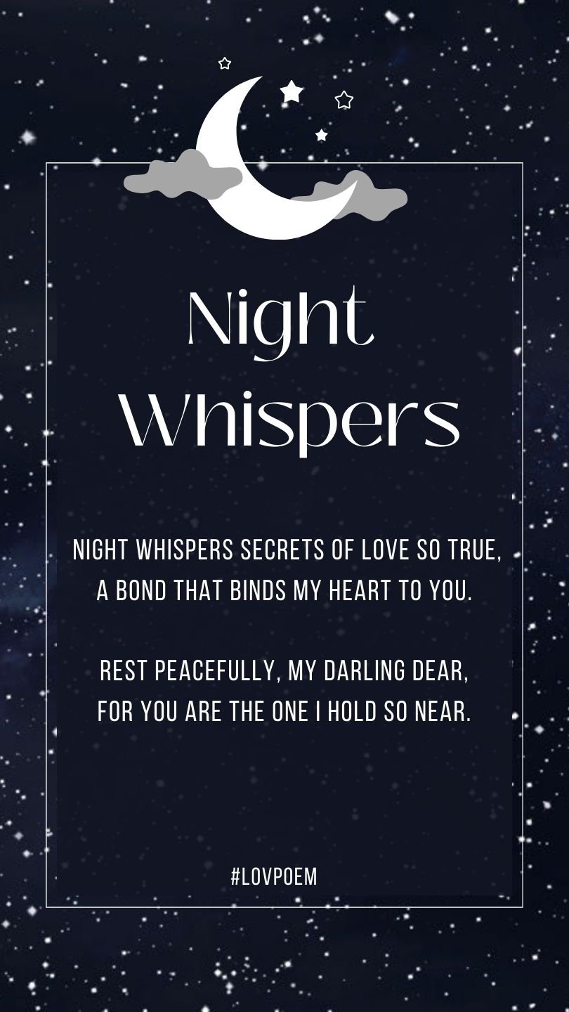 Short Good Night Love Poems For Him With Image