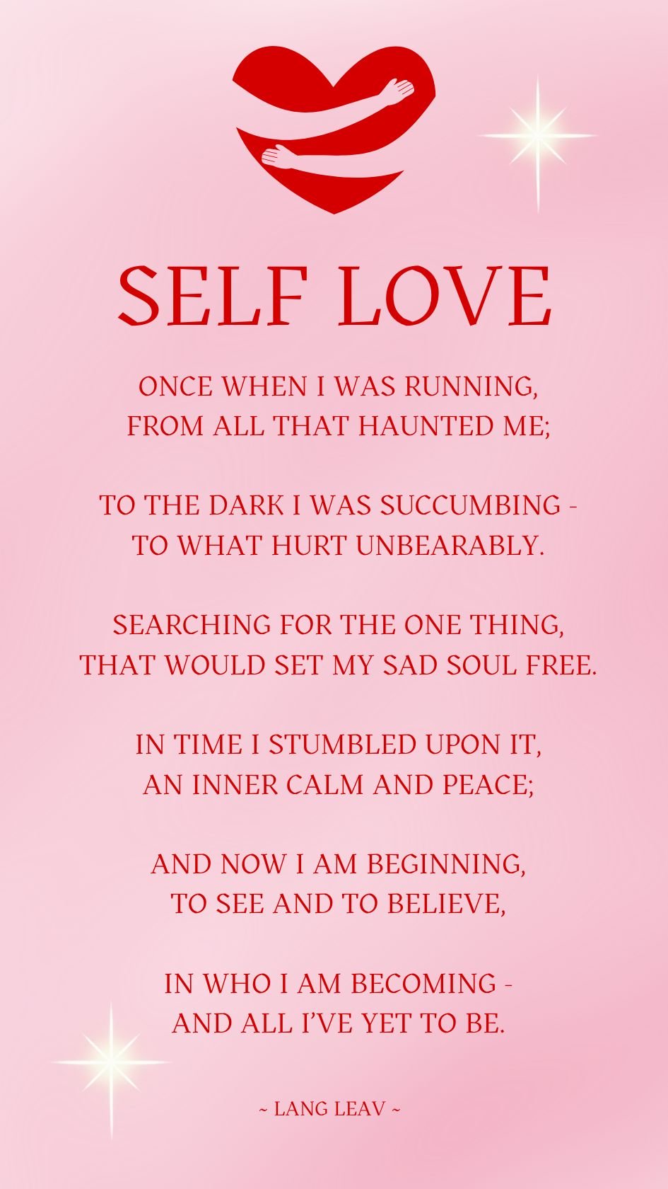 Famous Self Love Poem With Image Free Download