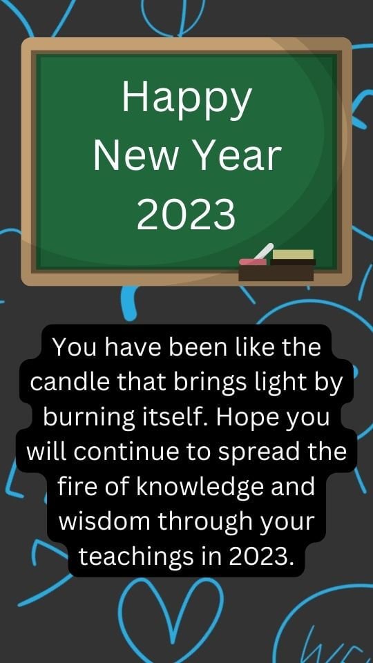 2023 New Year Wishes For Teachers