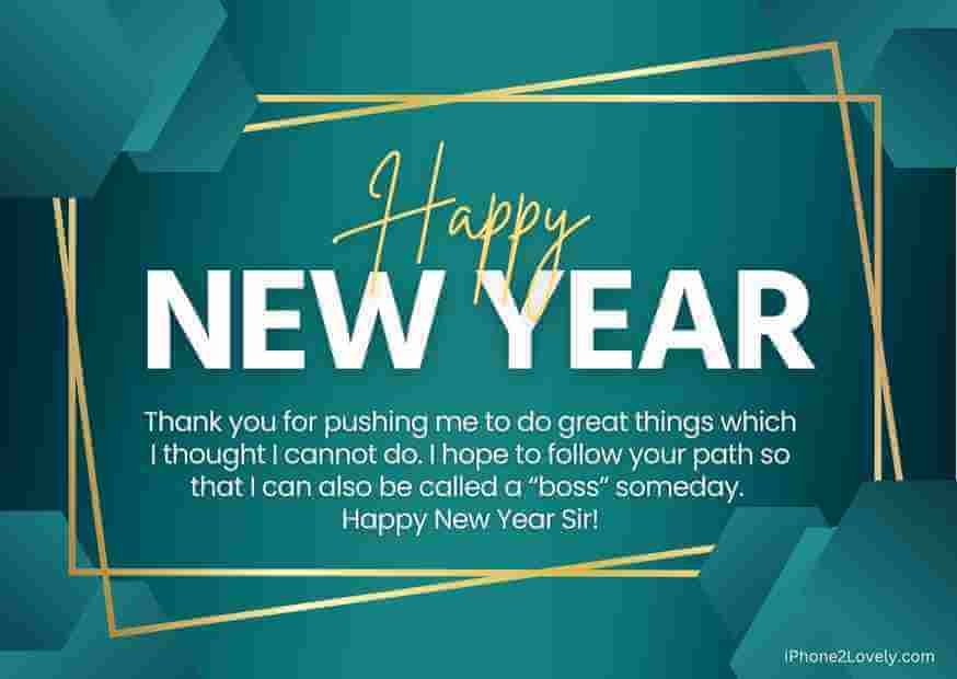 Happy New Year Greeting Card Wishes For Boss And Team Leaders