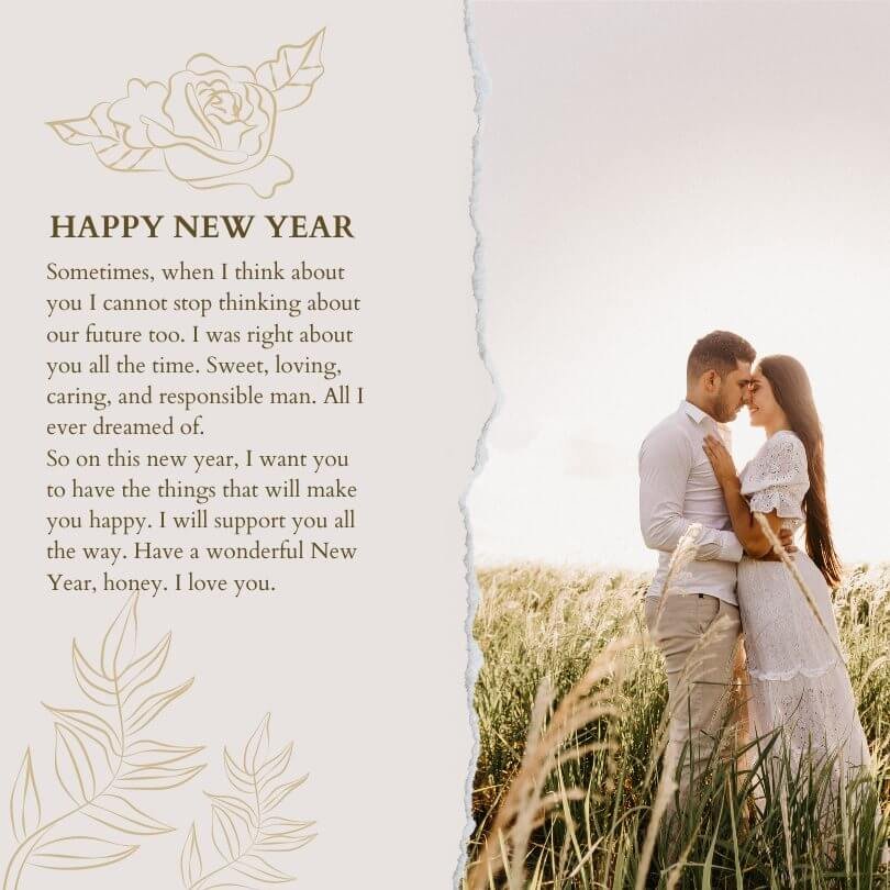 Love Letter Happy New Year For Fiance With Wishes