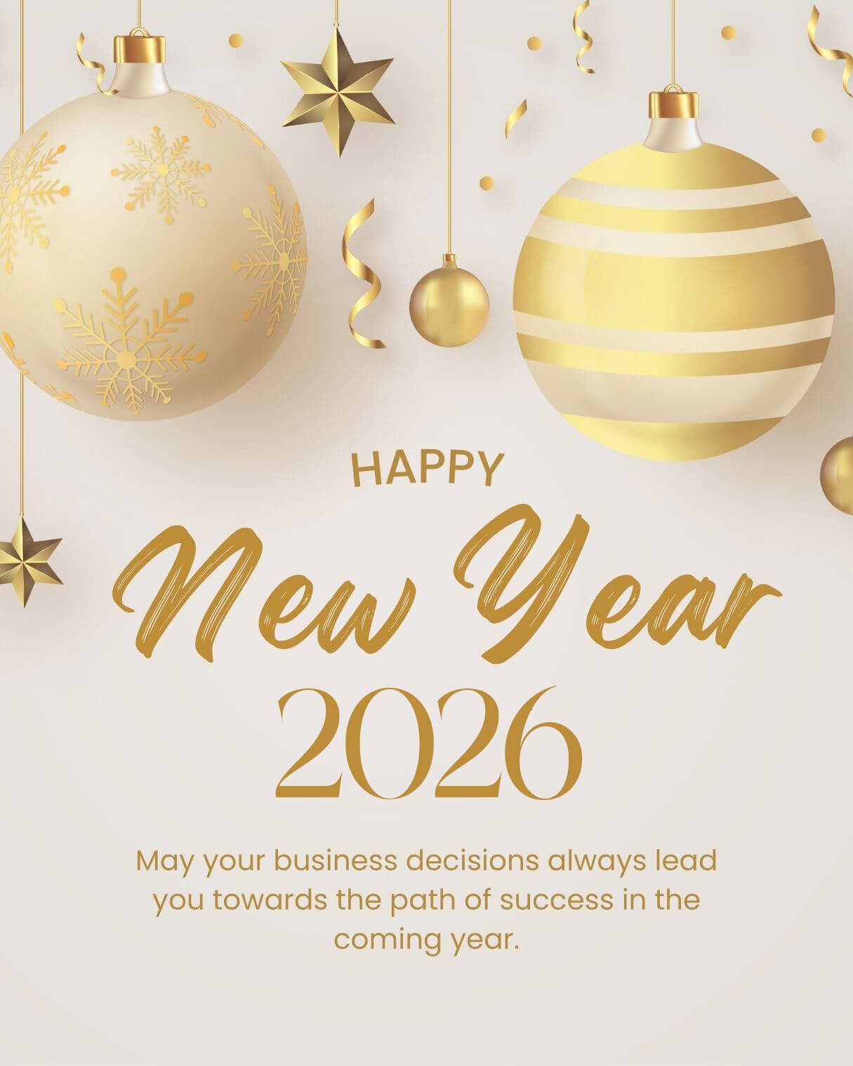 Gold Modern New Year Wishes 2026 For Entrepreneurs