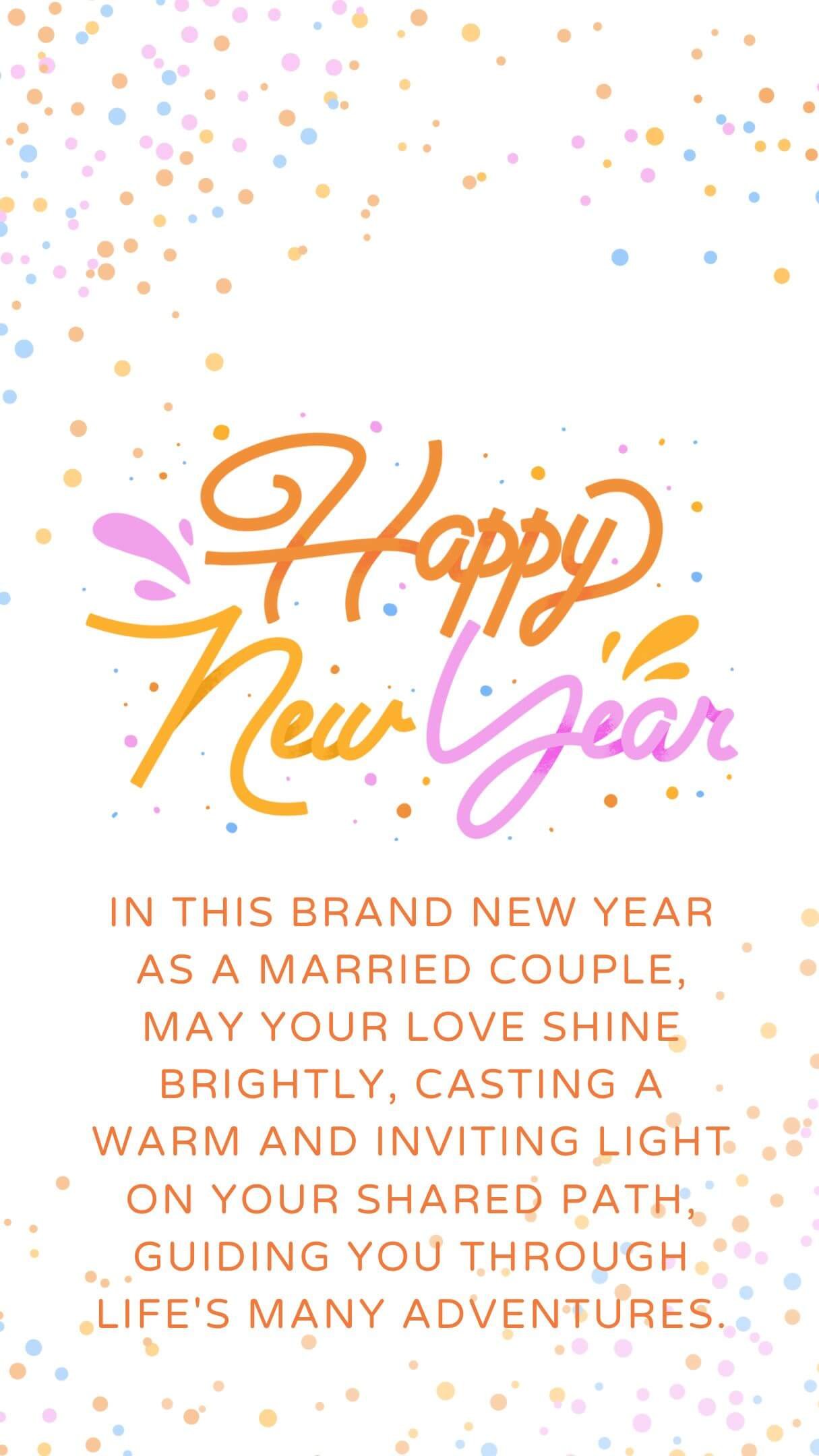 2024 New Year Wishes For Newly Married Couple Status