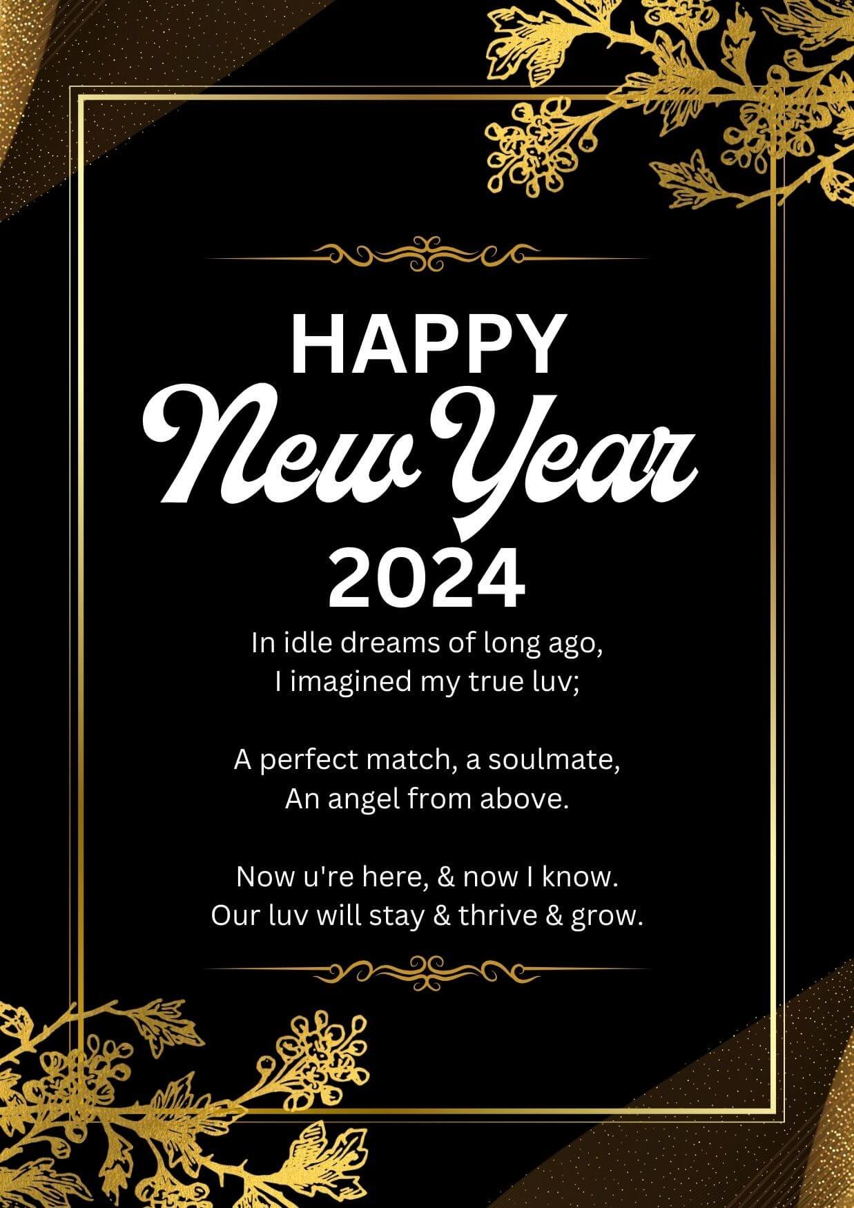 Happy New Year Love Poems Wishes For Her 2024 Status