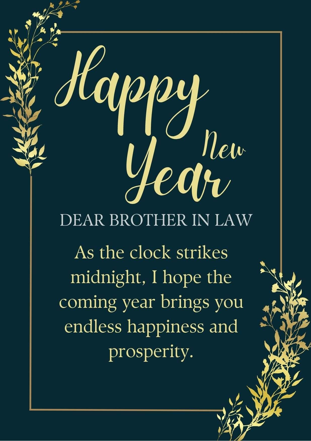 Happy New Year 2024 Wishes For Brother In Law