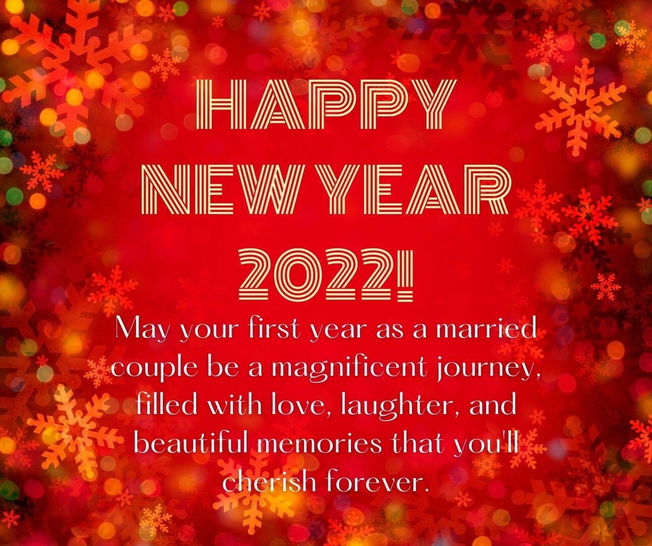 Red New Year Wishes For Newly Married Couple 2024