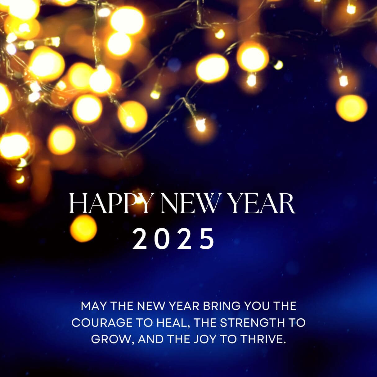 Yellow Blue Dark Happy New Year Wish Instagram Post