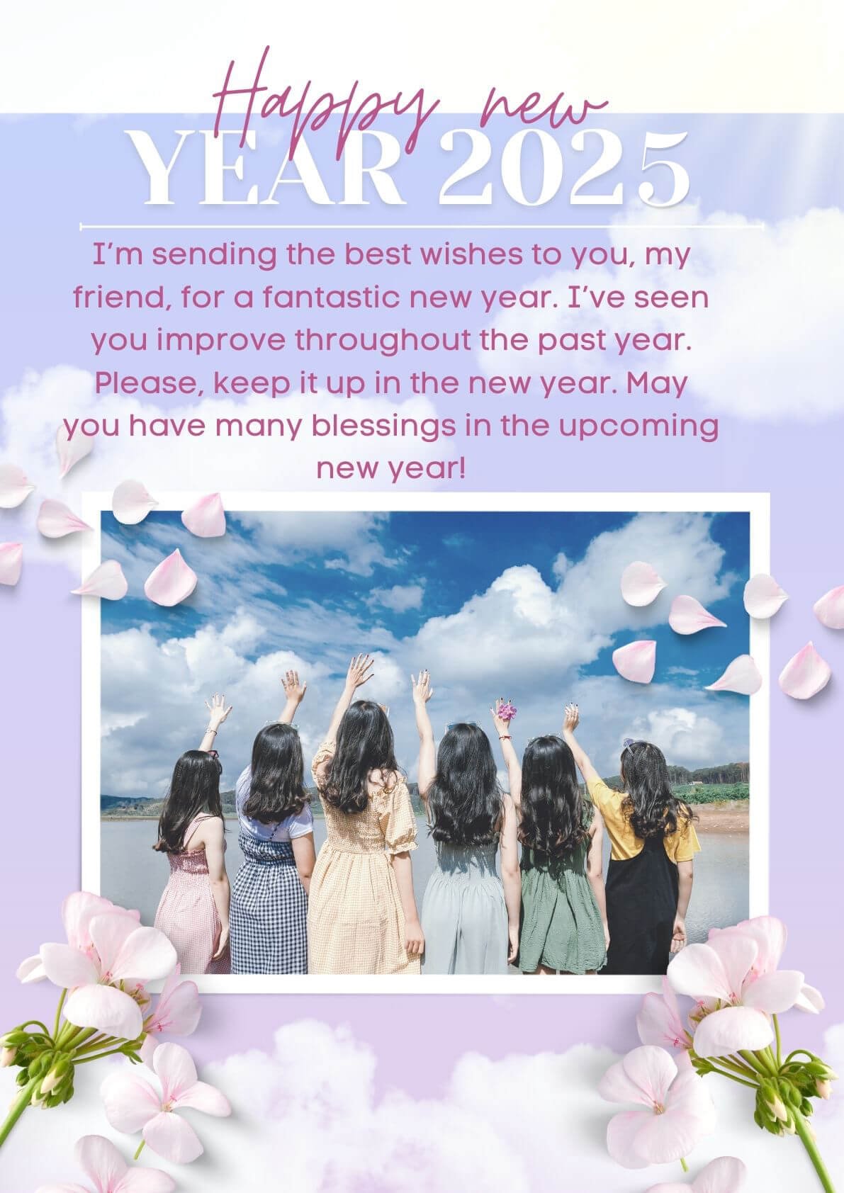 2025 Happy New Year Wishes For Besties Status