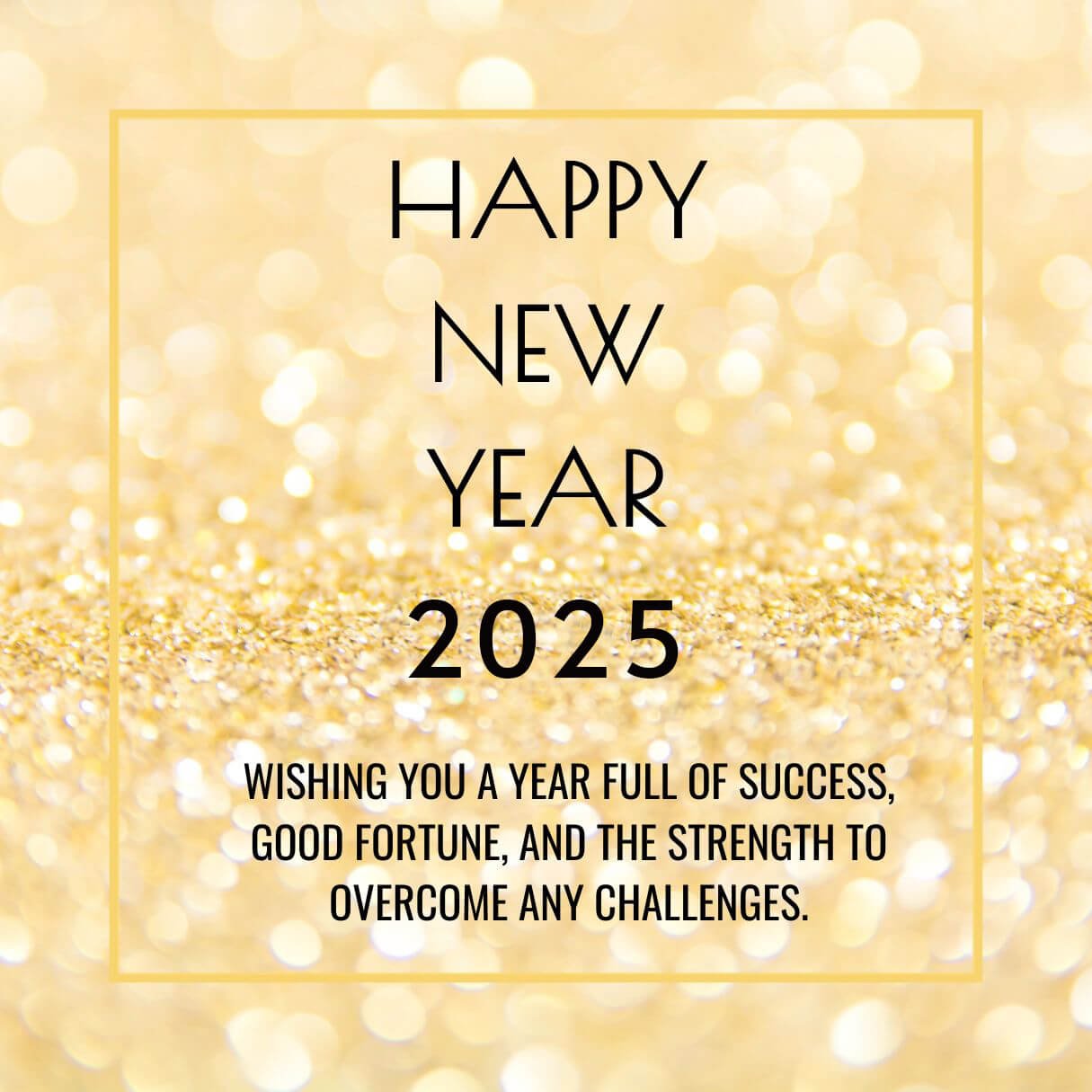 Black Golden Modern New Year Instagram Post