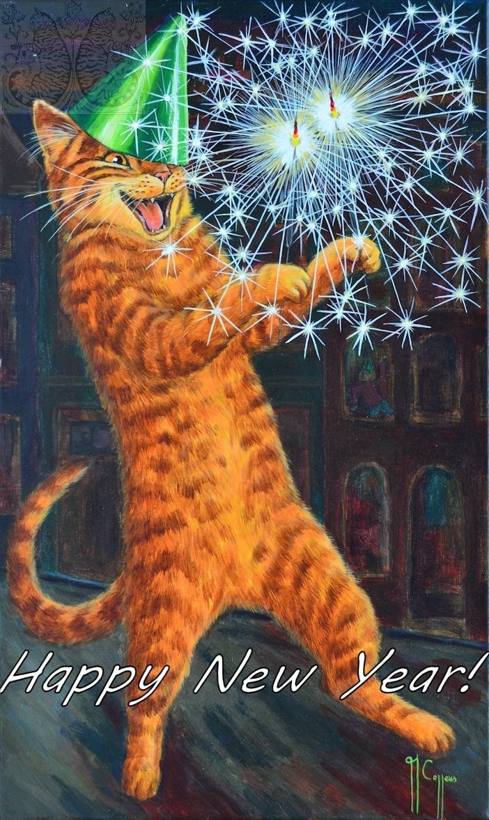 Clever Cat Happy New Year 2025 With Image
