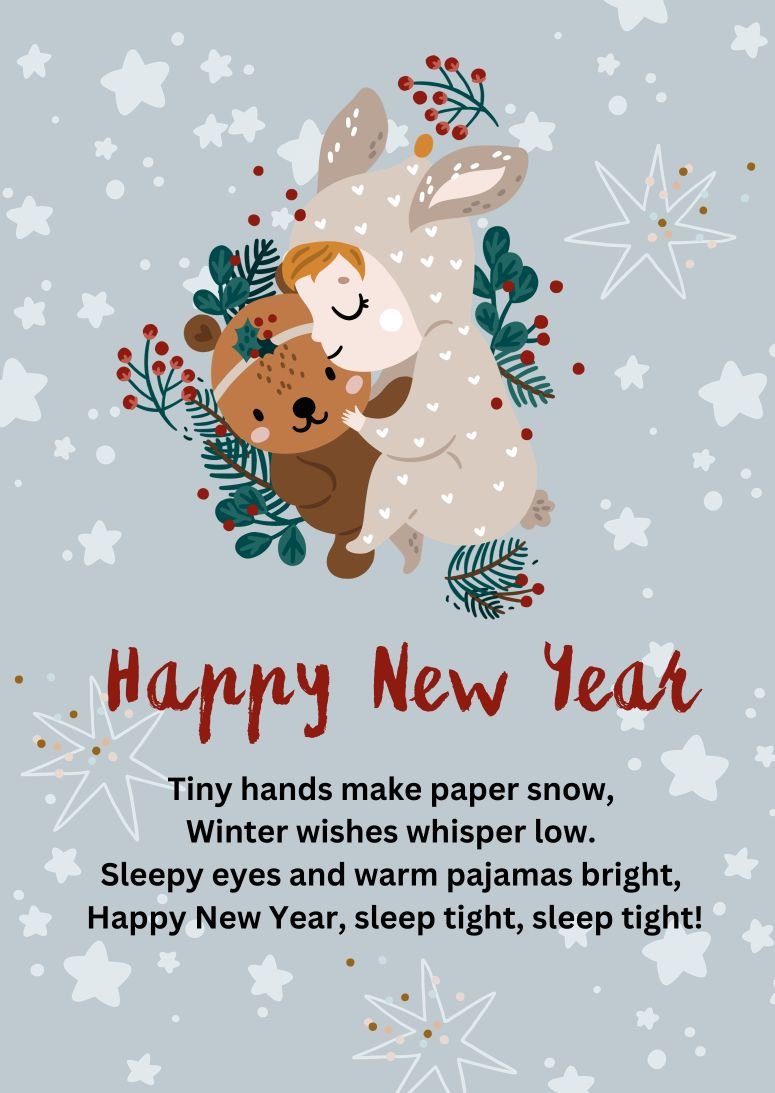 Cute New Year 2025 Poems For Kids Easy Short