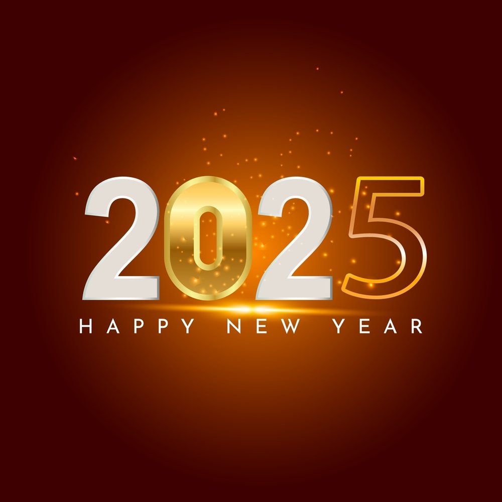 Elegant Happy New Year 2025 Wallpaper HD Image