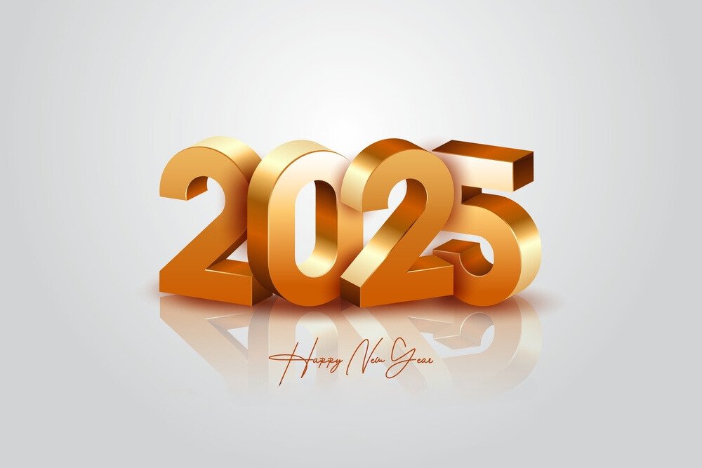 Happy New Year 2025 3D 4D Wallpaper