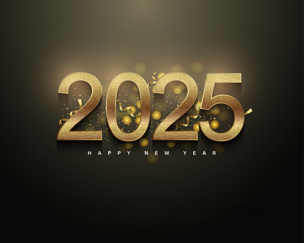 Happy New Year 2025 3D Wallpaper HD Free