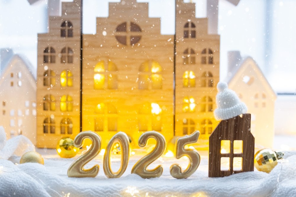 Happy New Year 2025 And Happy Winters And XMAs Wallpaper