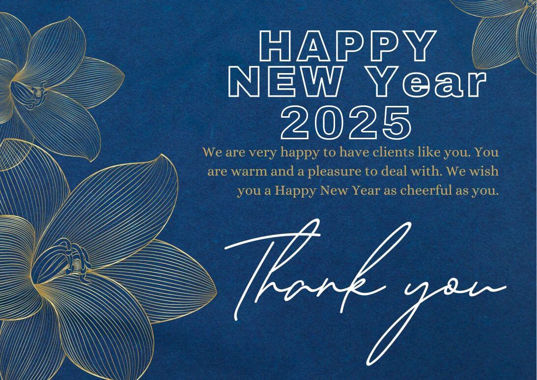 Happy New Year Wishes And Greetings 2025 For Clients And Customers