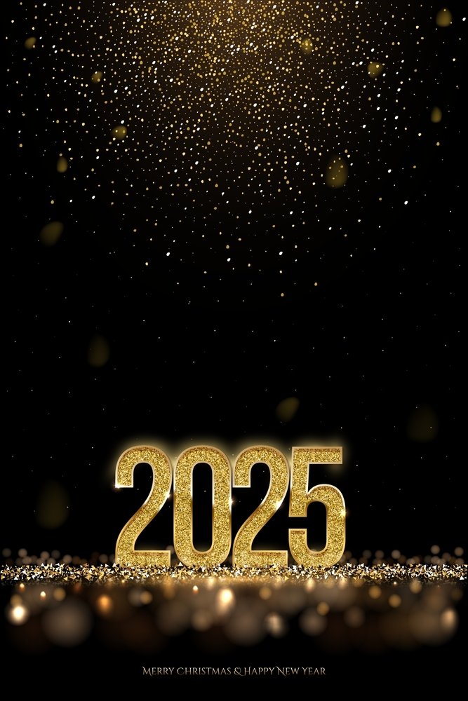Merry Christmas And Happy New Year 2025 Wallpaper Iphone Mobile Screens
