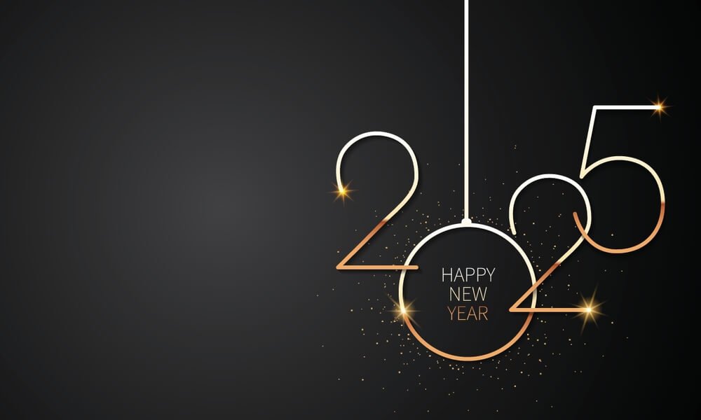 Happy New Year 2025 Hd Background Black