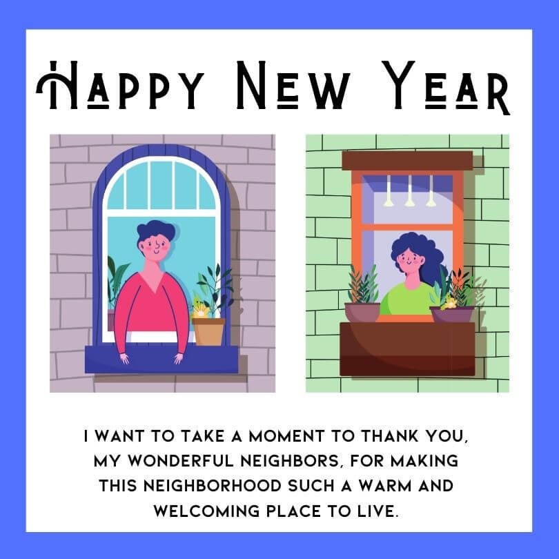 Best New Year Wishes For Neighbors With Image