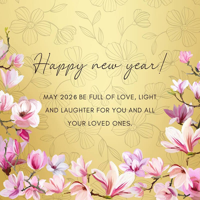 Gold Simple Personal Message New Year Instagram Post 2026