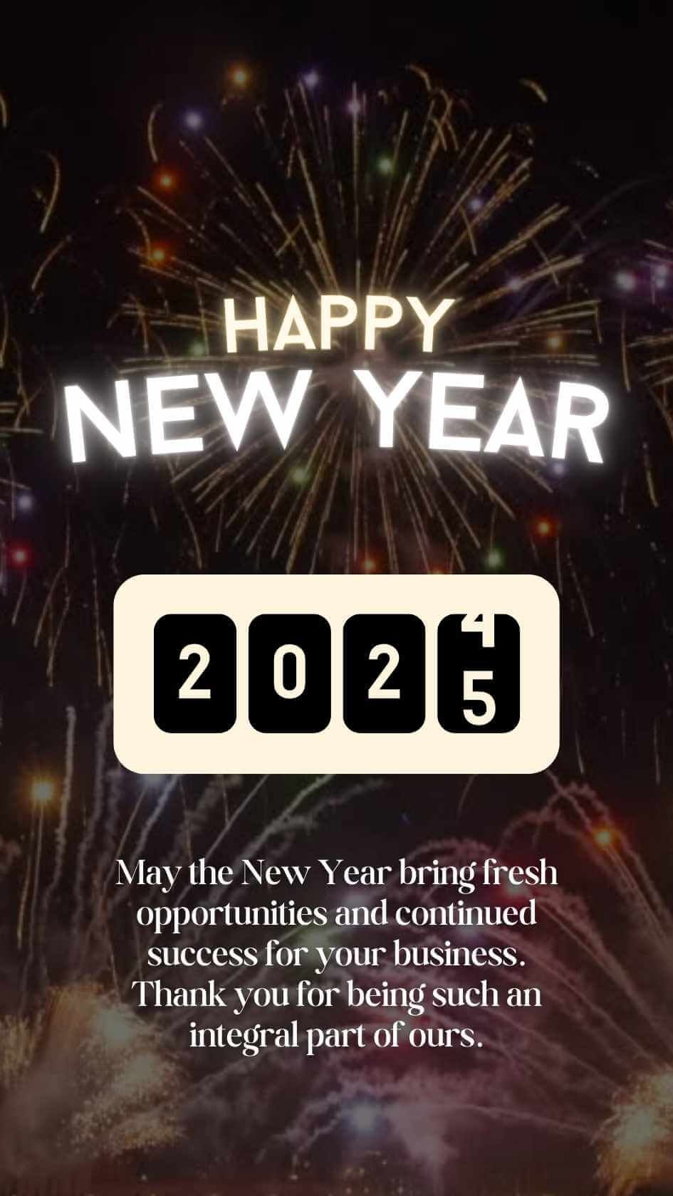 Happy New Year 2025 Wishes For Clients And Customers Status