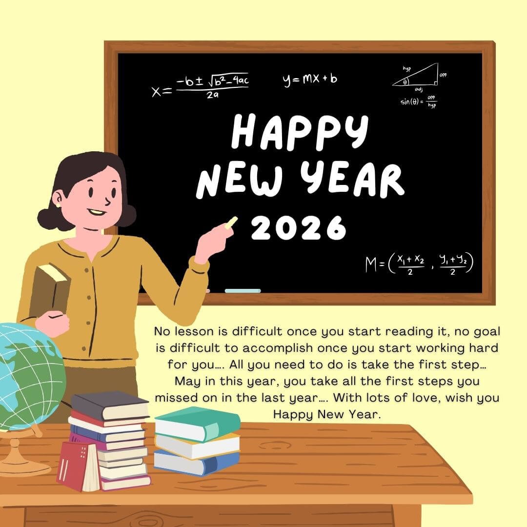 Happy New Year Wishes For Students From Teachers 2026 Status