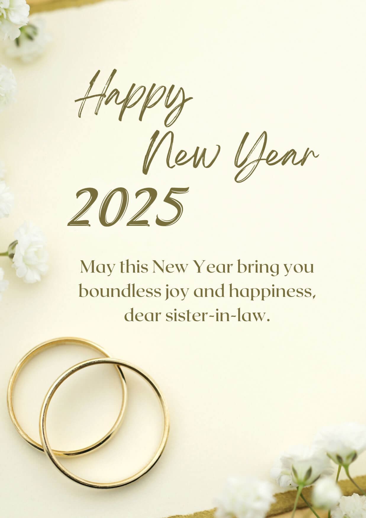 Happy New Year 2025 Wishes For Sister In Law Status