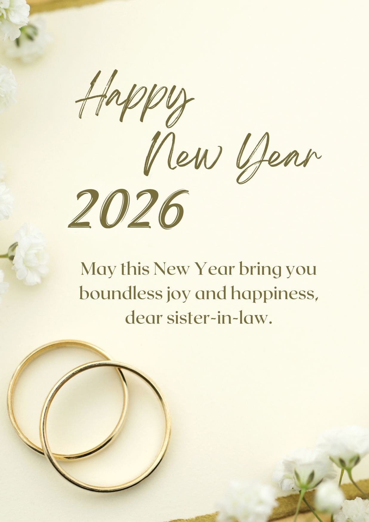 Happy New Year 2026 Wishes For Sister In Law Status