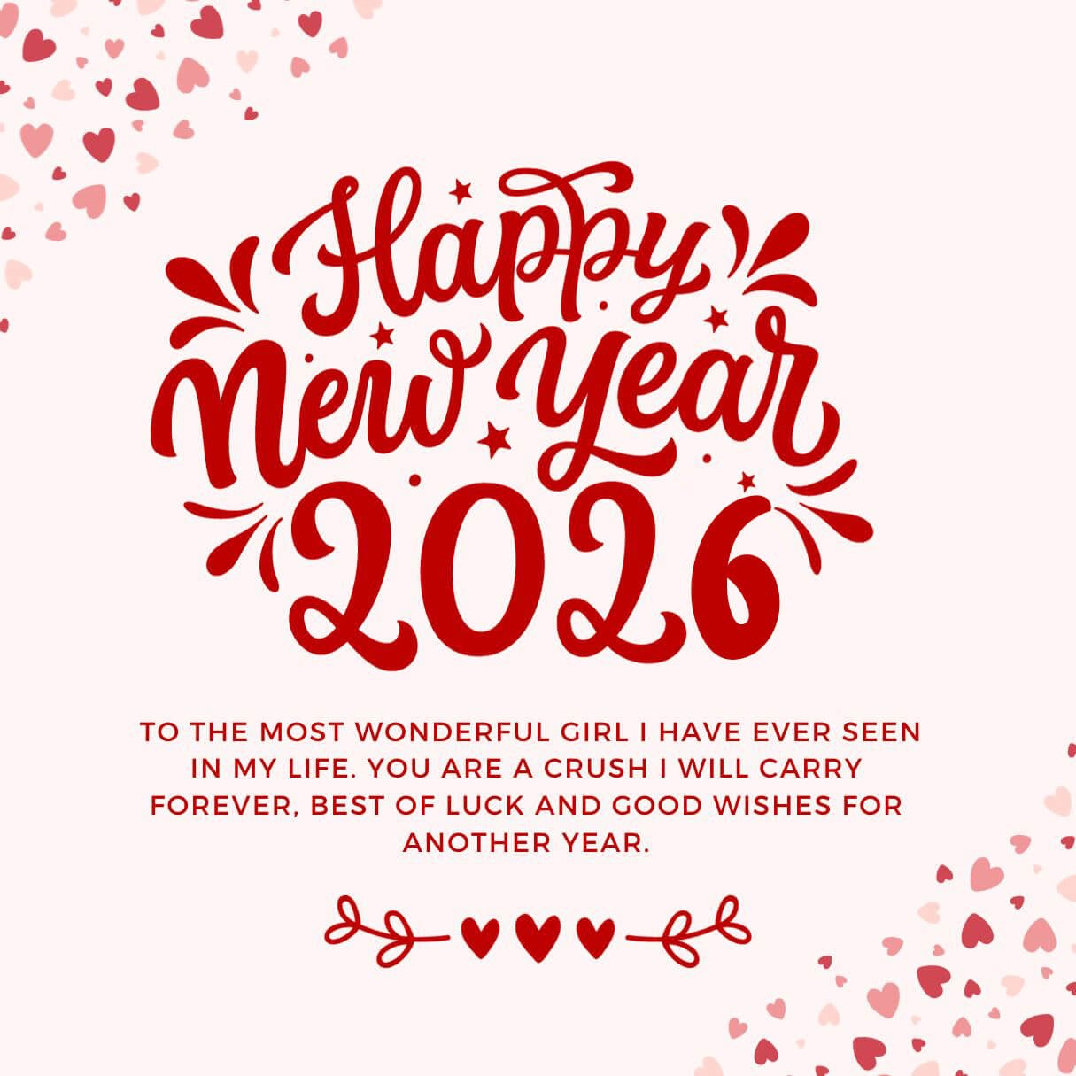 Pink And Red Red Happy New Year Wishes For Crush 2026