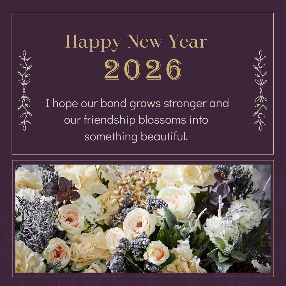 Purple Elegant Happy New Year Wishes For Crush 2026