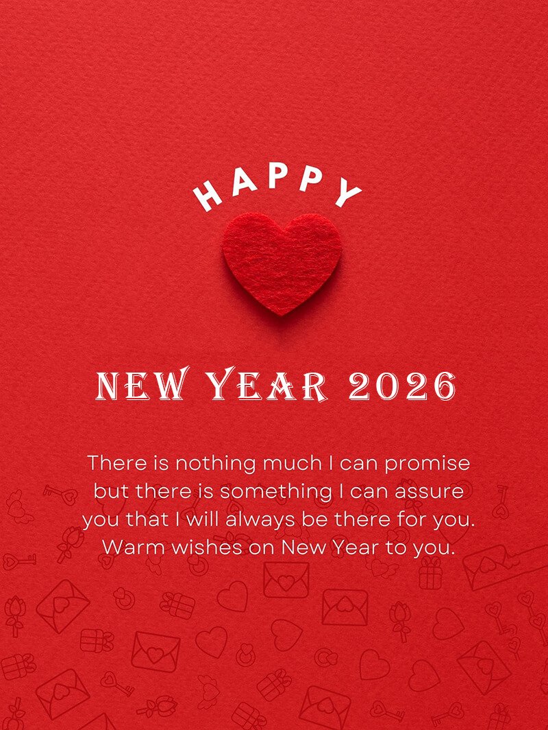 Red Happy New Year Wishes For Crush 2026