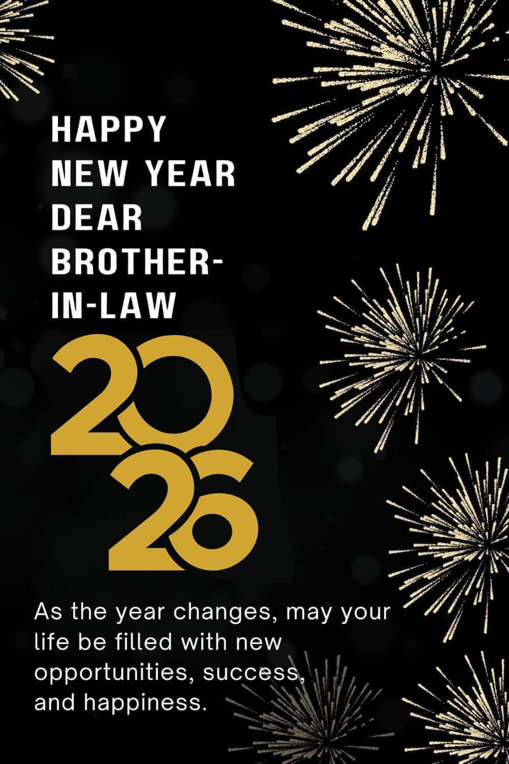 Happy New Year Wishes For 2026 Brother In Law