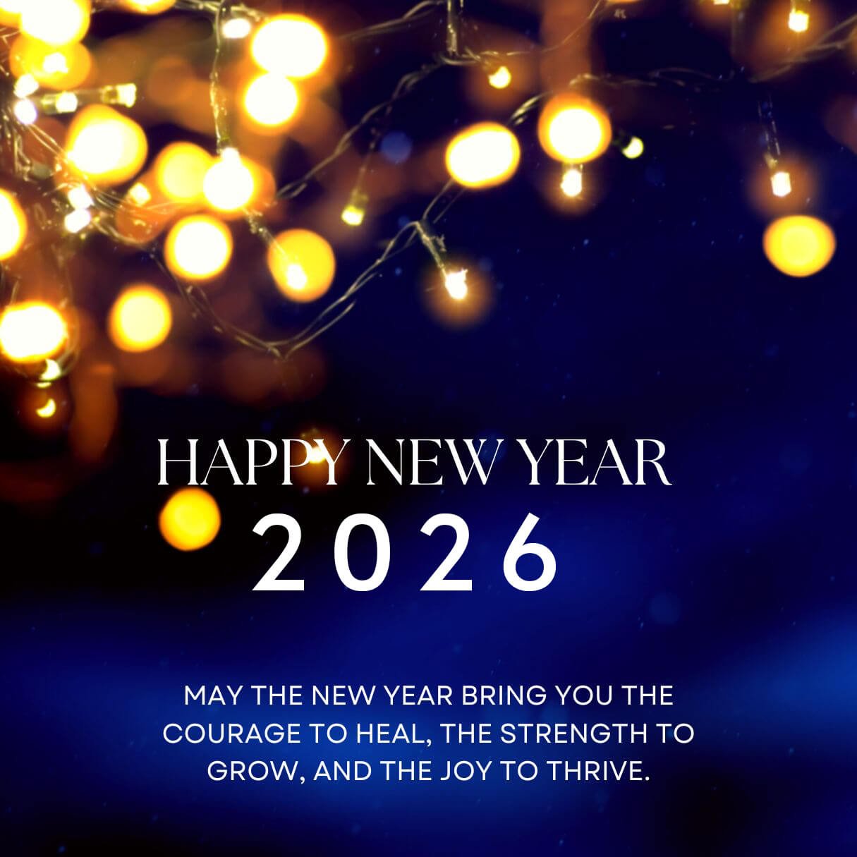 Yellow Blue Dark Happy New Year Wish Instagram Post