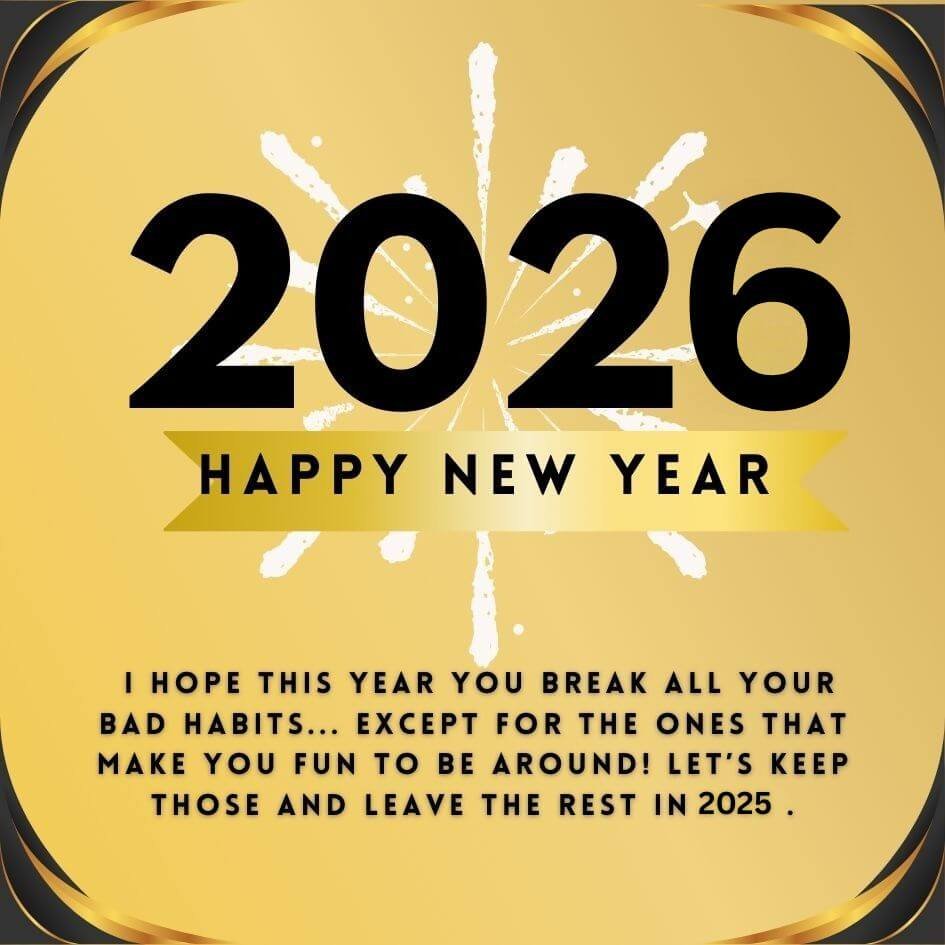 Funny New Year Wishes For Sister 2026