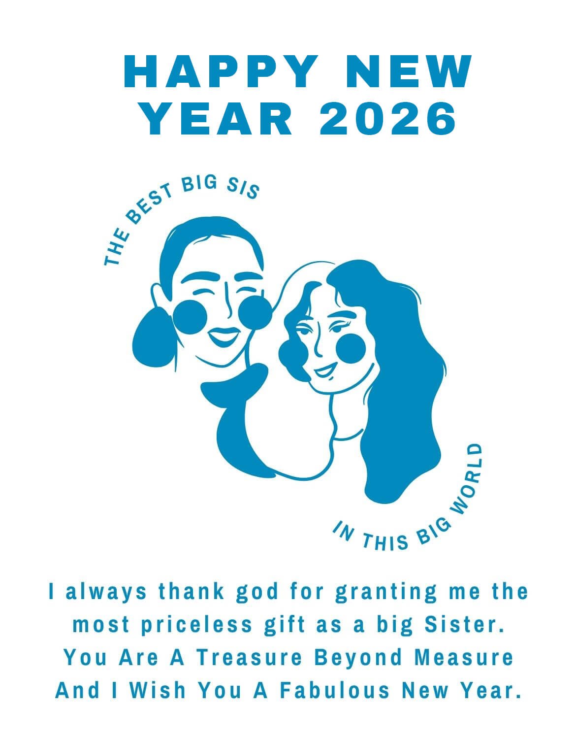 Happy 2026 New Year Wishes For Elder Sister