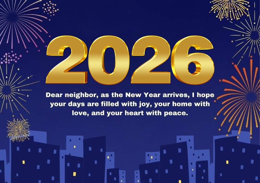 Happy New Year 2026 Wishes For Neighbors With Image Min