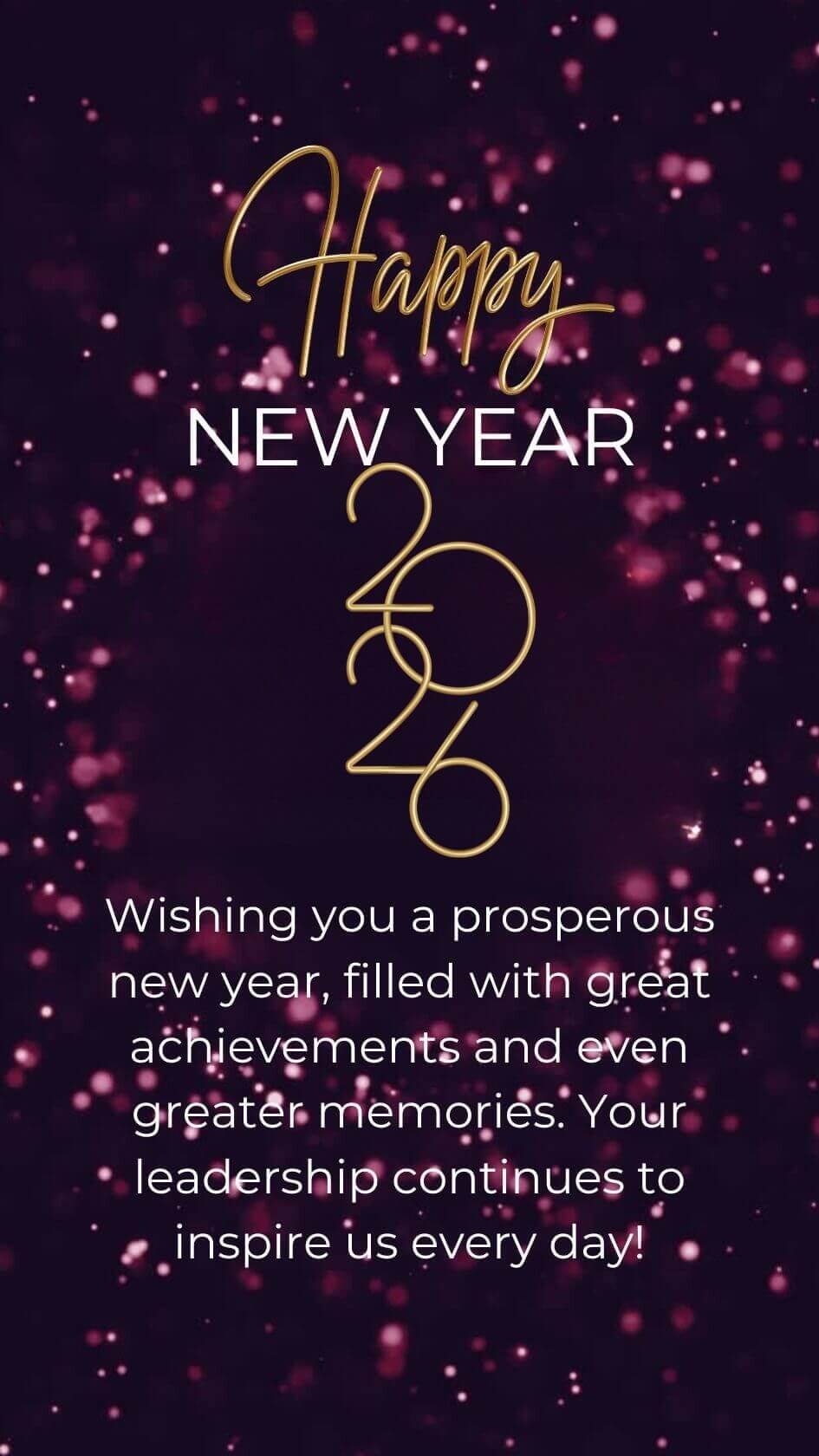 Happy New Year 2026 Wishes For Great Boss