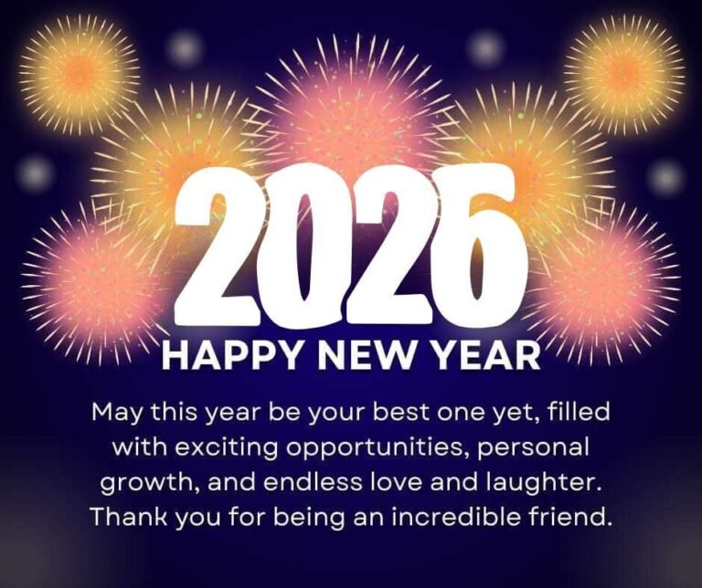 150+ Happy New Year 2026 Wishes for Bestie (Best Friends) - iPhone2Lovely