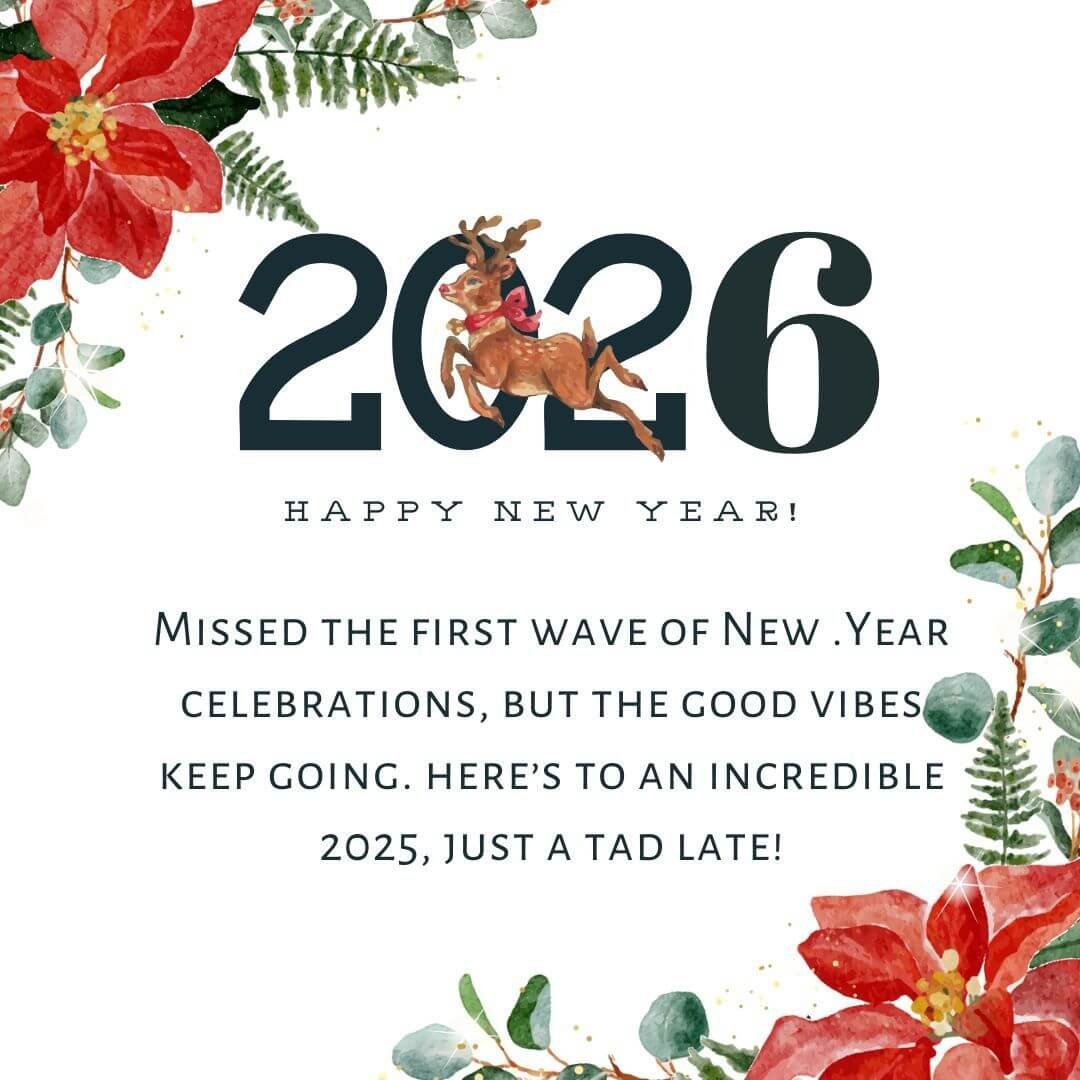 Late Happy New Year 2026 Wishes With Image