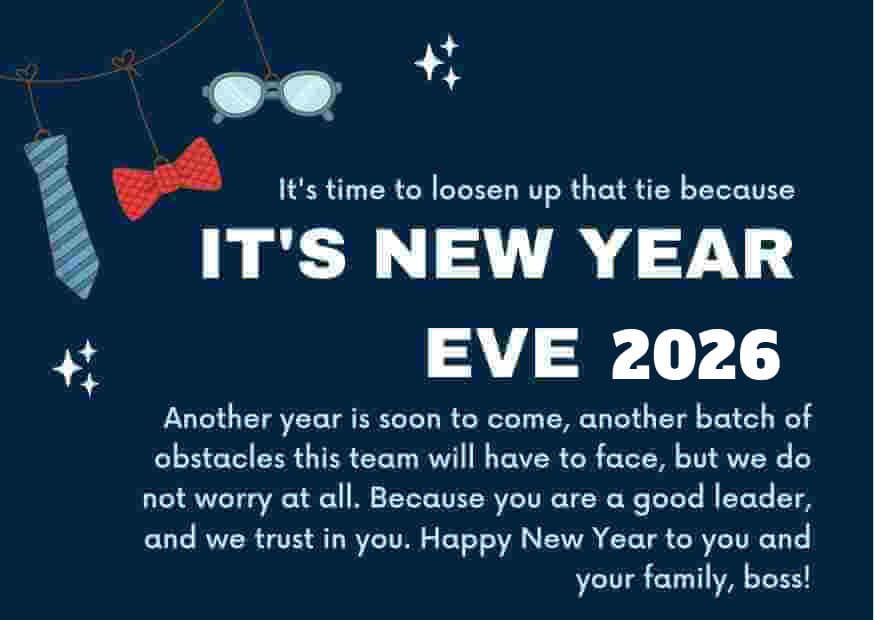 New Year Eve 2026 Wishes For Boss