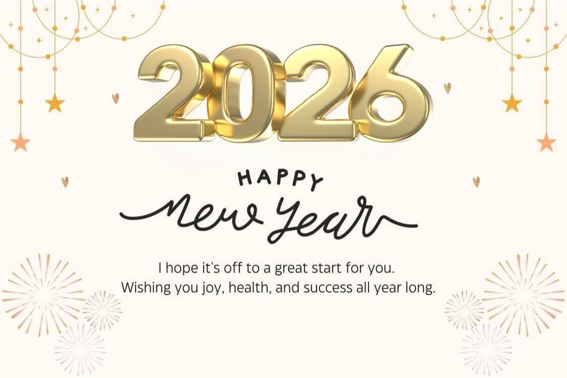 Belated Happy New Year Wishes For 2026 With Image