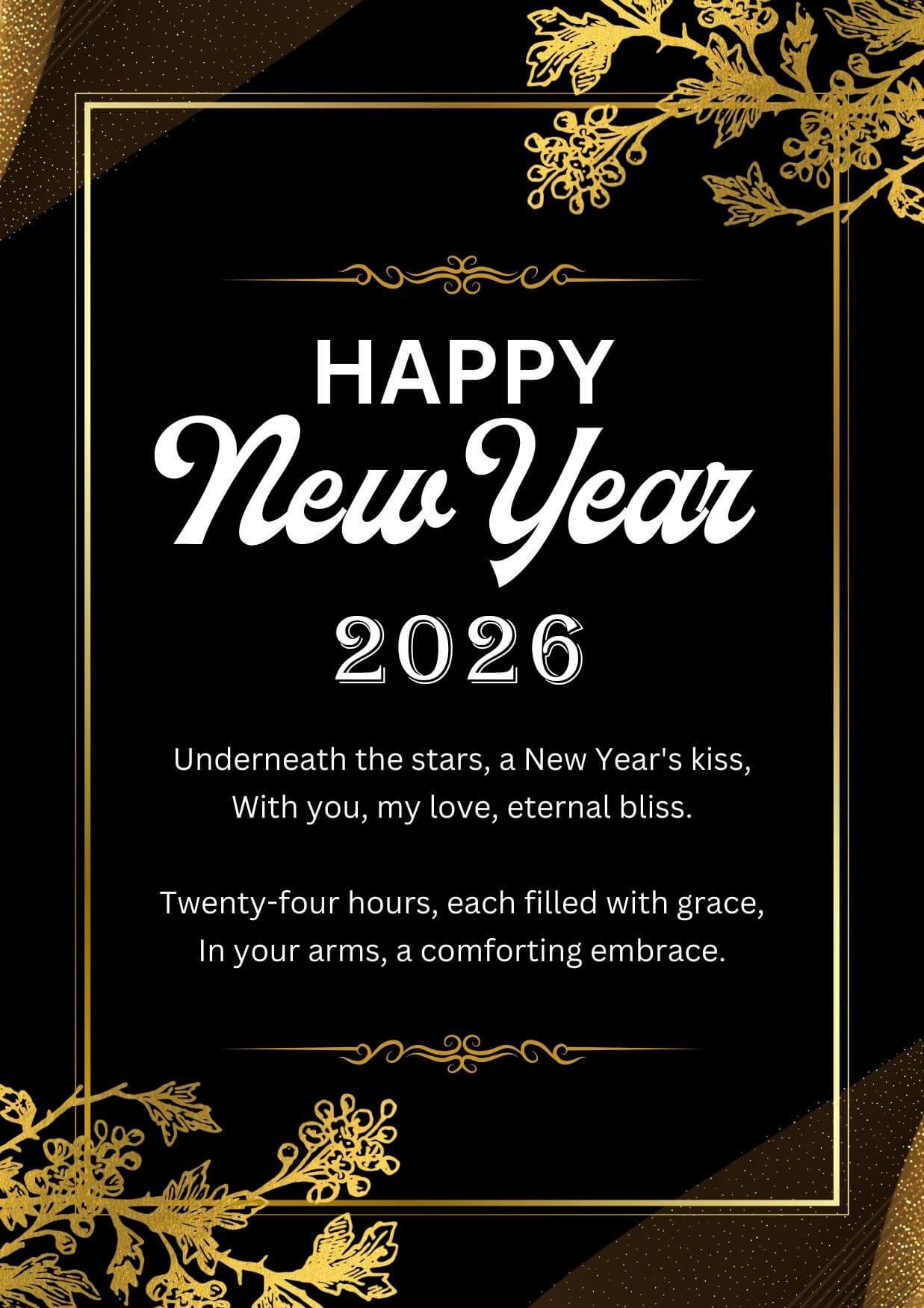 Happy New Year Love Poems Wishes For Her 2026 Status