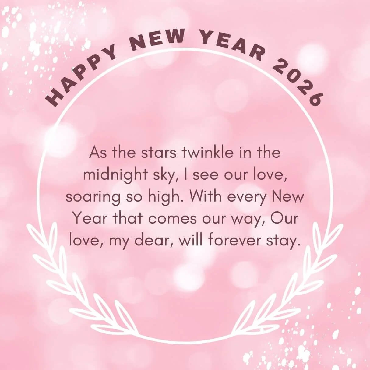 Pink Happy New Year Poems Wishes For Him 2026