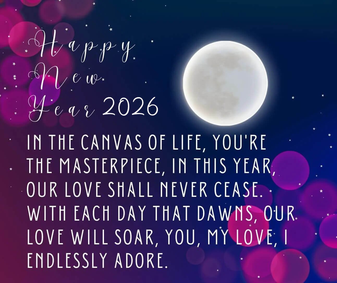 Purple Happy New Year Poems Wishes For Him 2026