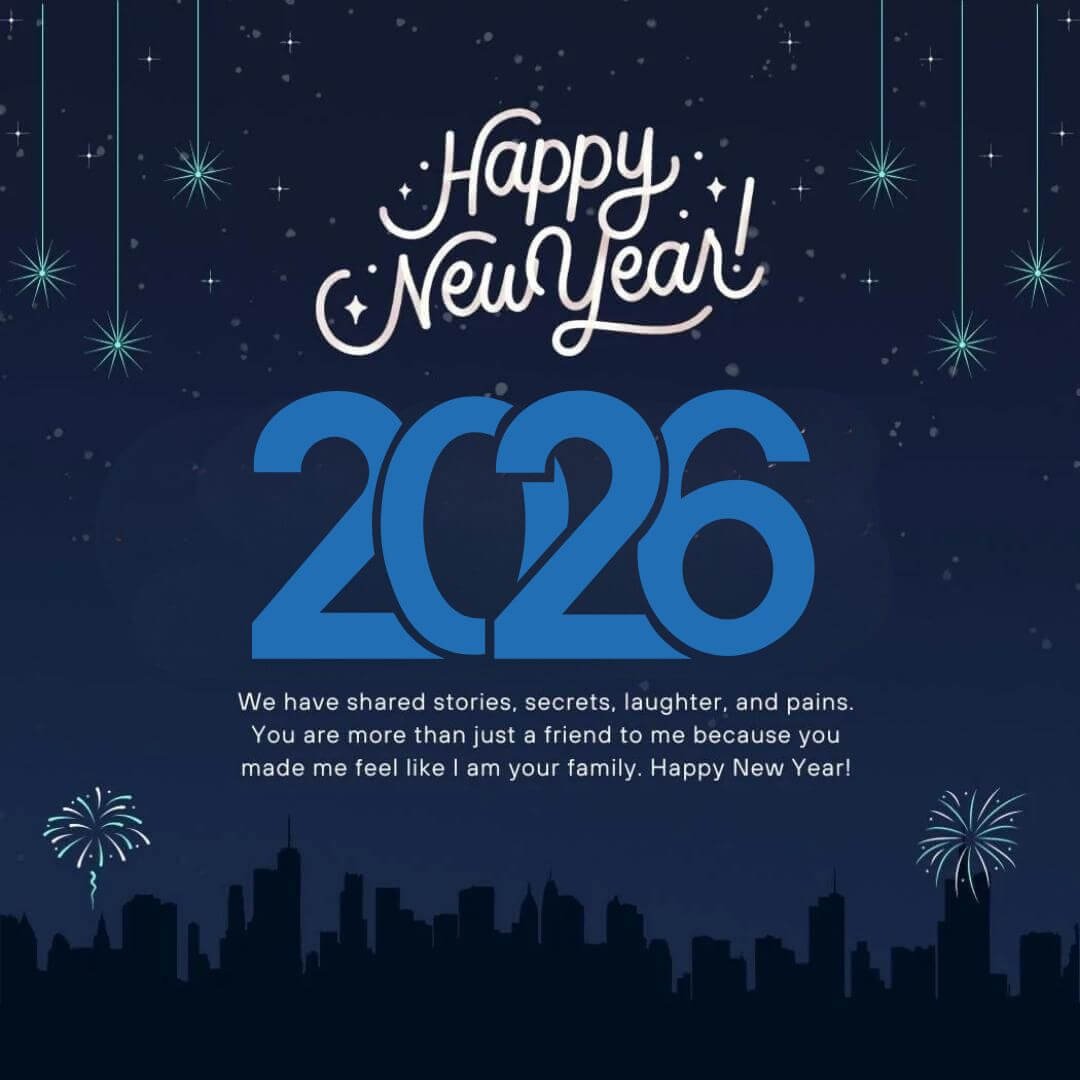 Happy New Year 2026 Greeting Wishes For Best Friends