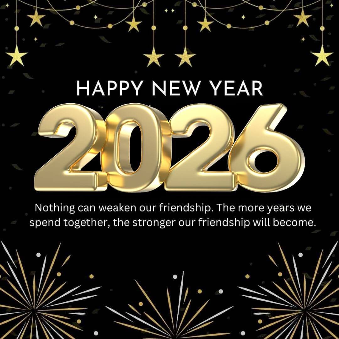 Happy New Year 2026 Greeting Card Hd
